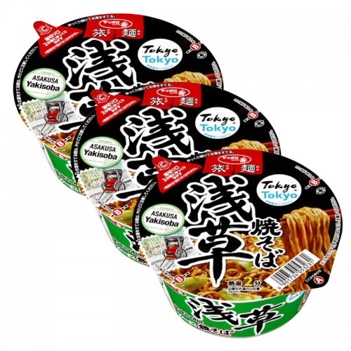 산요식품 삿포로 아사쿠사 야끼소바 볶음면 (3개 세트)