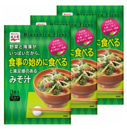 나가타니엔 식사 시작에 먹는 된장국 (3개세트)