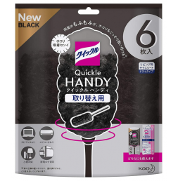 카오 핸디 먼지털이 시트 대용량팩 6매 리필용 (블랙)