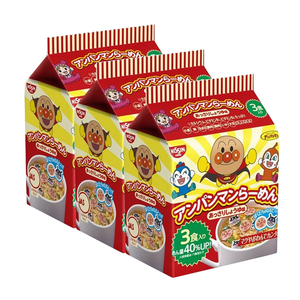 호빵맨 라면 (간장맛) (3개세트)