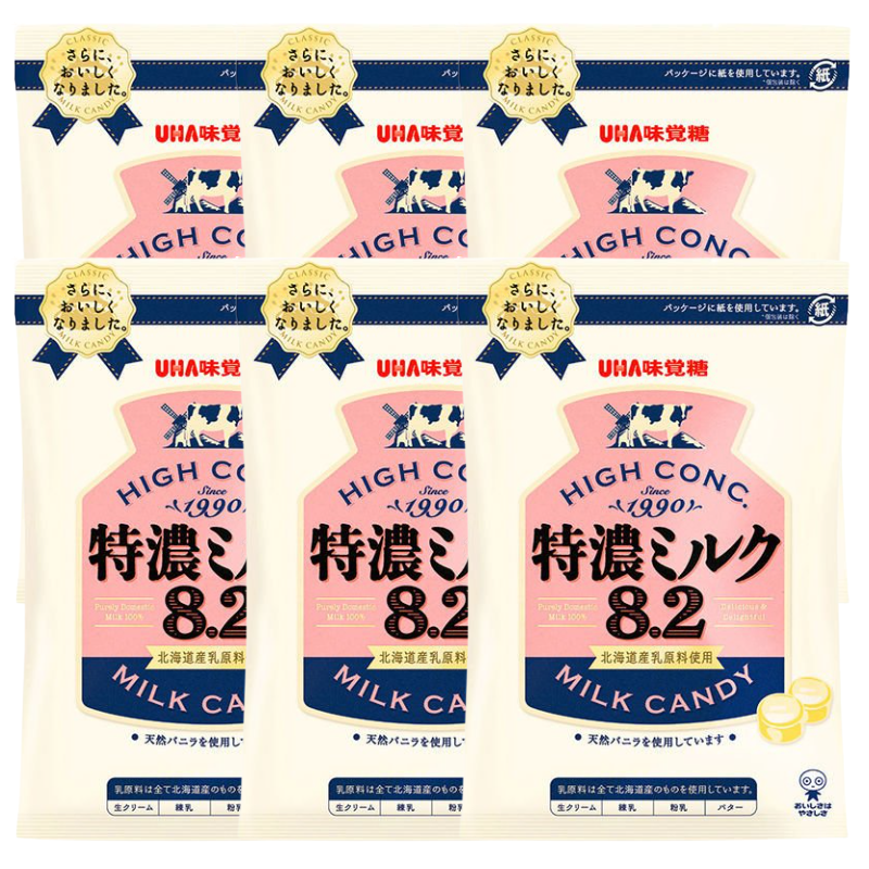 UHA 진한 우유 사탕 (6개 세트)