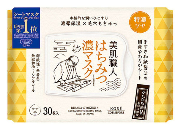 KOSE 클리어턴 피부장인 허니 마스크 30장