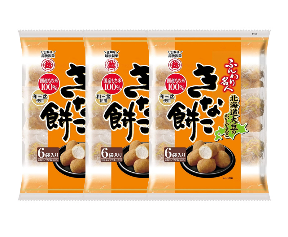 에치고제과 명인 키나코모찌 (3개 세트)