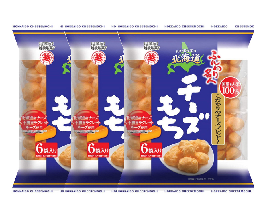 에치고제과 명인 홋카이도 치즈 인절미과자 (3개 세트)