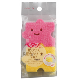 아이센 붙여두는 세면대 청소 스펀지 2개입