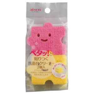 아이센 붙여두는 세면대 청소 스펀지 2개입