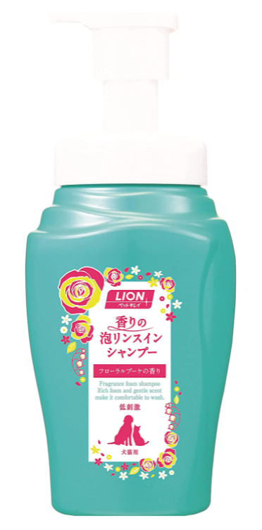 LION 반려동물 거품 샴푸린스 플로랄부케향 450ml