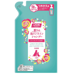 LION 반려동물 거품 샴푸린스 플로랄부케향 리필 360ml