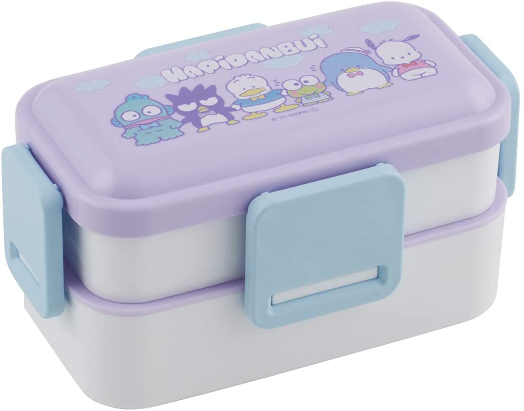 향균 돔형 뚜껑 2단 도시락 600ml 해피덤푸이 산리오