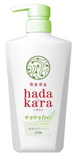 하다카라 (hadakara) 바디워시 빛나는 타입 그린 감귤향 펌프 480ml