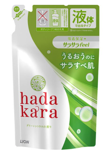 하다카라 (hadakara) 바디워시 빛나는 타입 그린 감귤향 리필 340ml