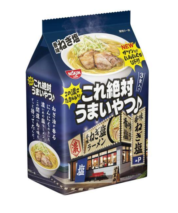 닛신 맛있는 녀석 향미 파 소금라멘 1팩 (3개입)