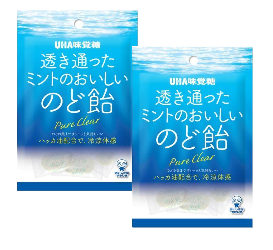 UHA 미각당 투명한 민트 목캔디 2개 세트