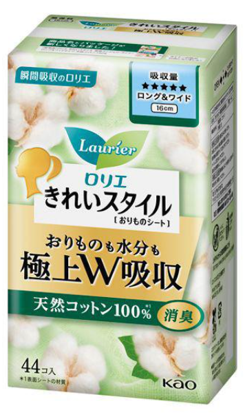 카오 로리에 롱와이드 천연목화 팬티라이너 44매