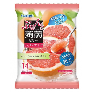 오리히로 곤약젤리 파우치 핑크 자몽 6개입