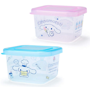 산리오 시나모롤 미니 푸드 컨테이너 저장용기 2개 세트